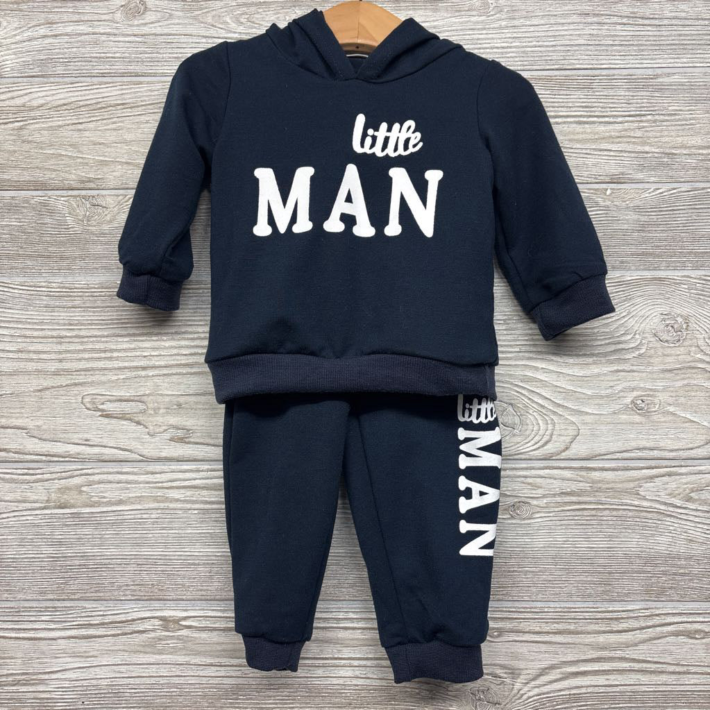 Hoodie Little Man & French Terry Joggers 6-9M