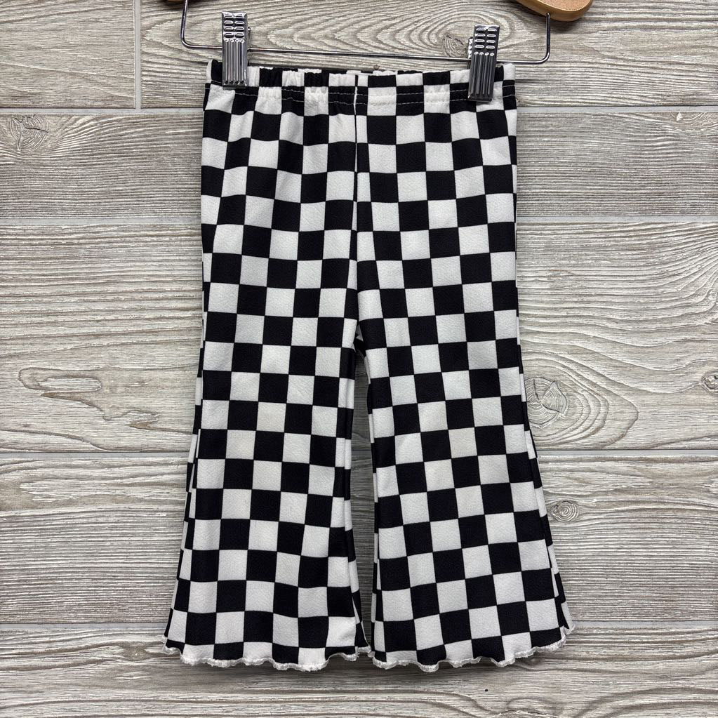 Flare Leggings Checker Lettuce Trim 6-9M