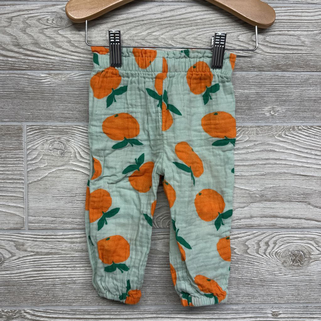 Crewneck & Muslin Pants Oranges 6-12M
