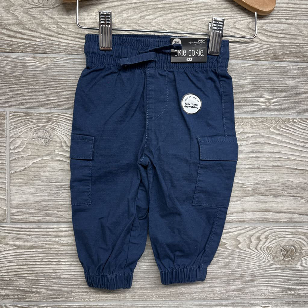 NEW Pull On Drawstring Cargo Joggers 3M