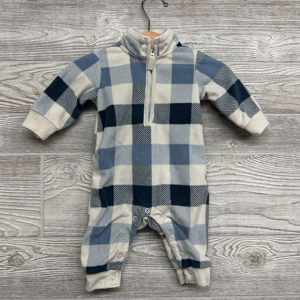 LS Fleece Outfit Plaid 0-3M *