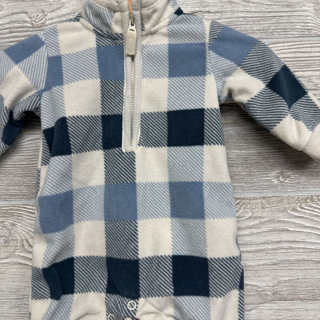 LS Fleece Outfit Plaid 0-3M *