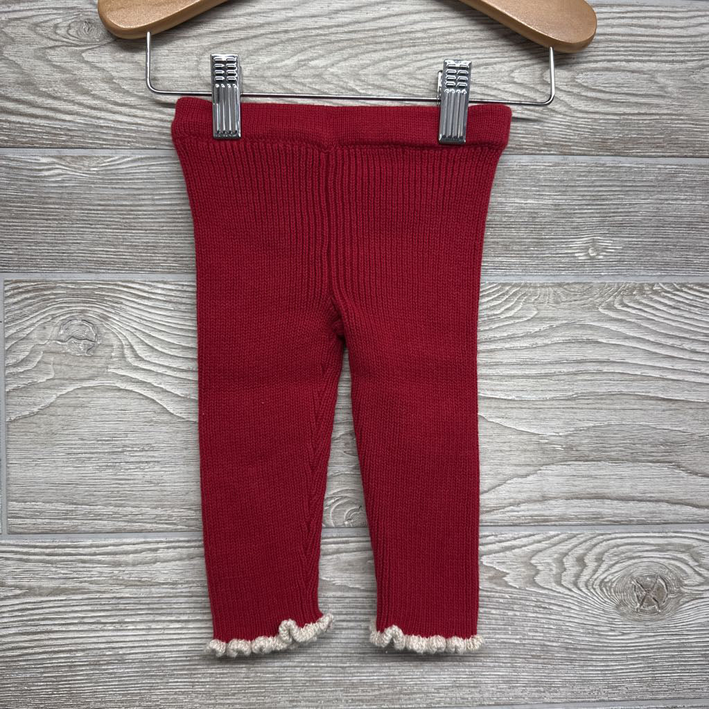 Knit Sweater Jingles And Joy & Pants Ruffle Trim 3-6M