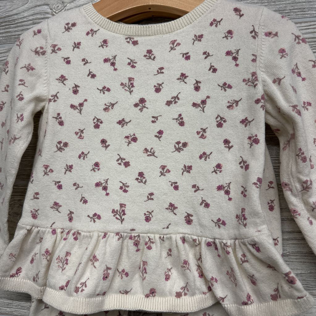 Knit Sweater & Pants Flowers 18M