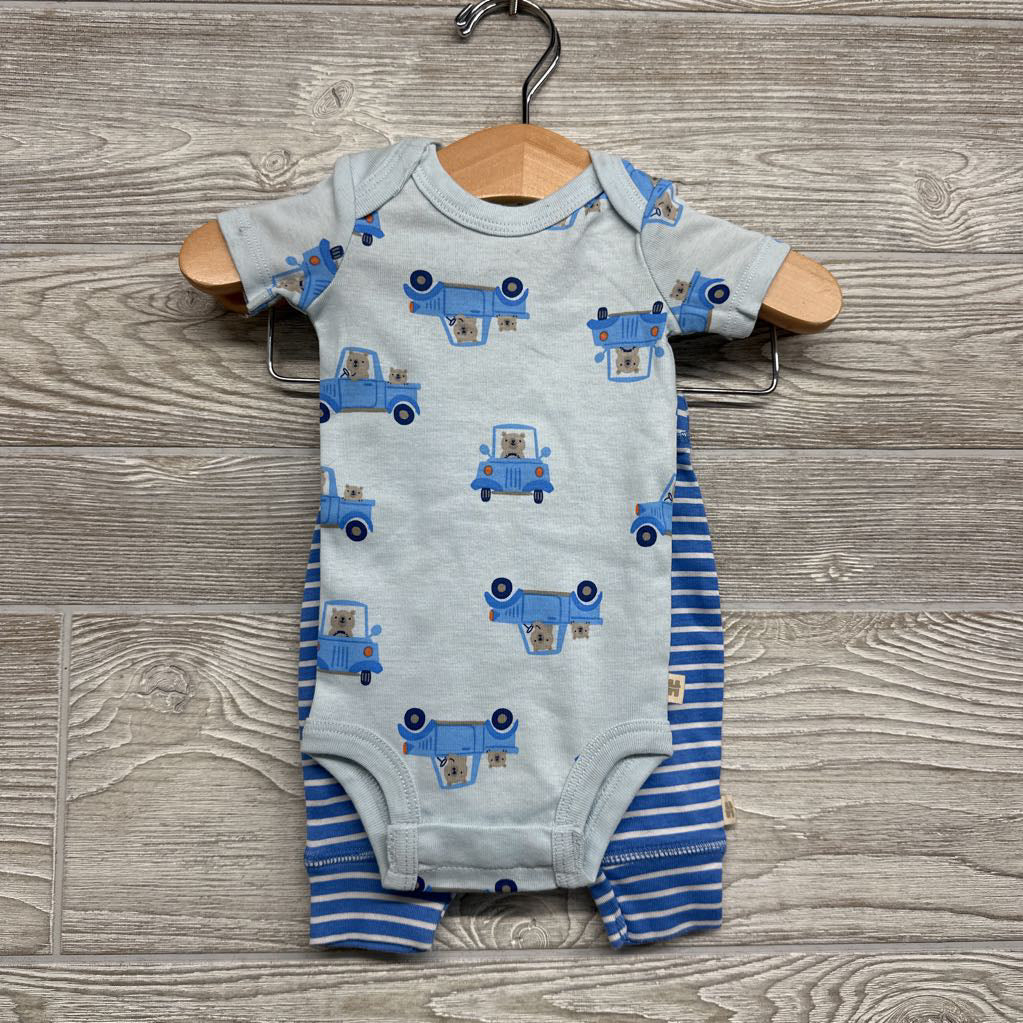 Bodysuit Bears In Cars & Pants Stripes NB