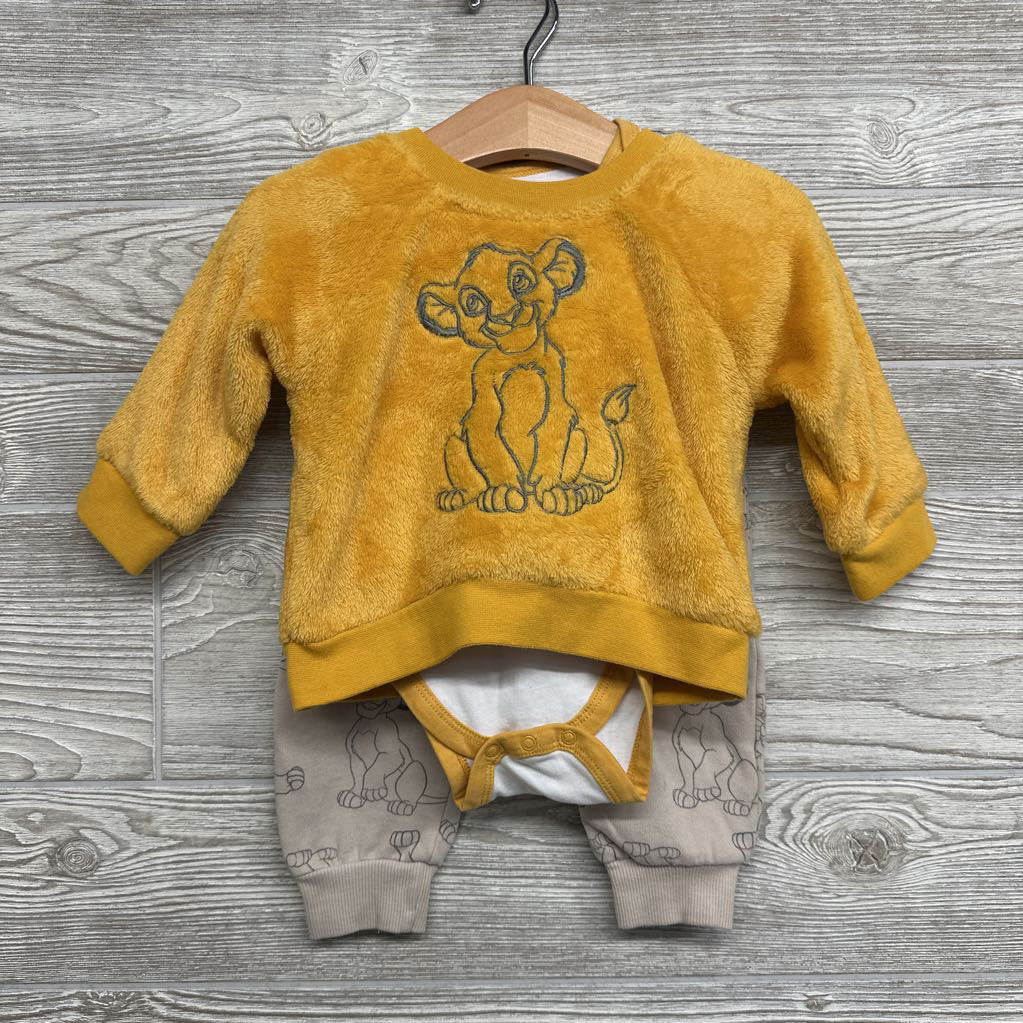 Plush Crewneck, LS Bodysuit & Jogger Sweatpants Simba 9M