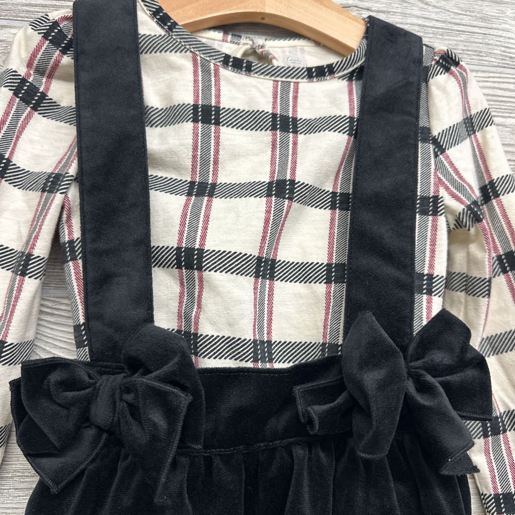 Velour Jumper & LS Plaid Shirt 4T