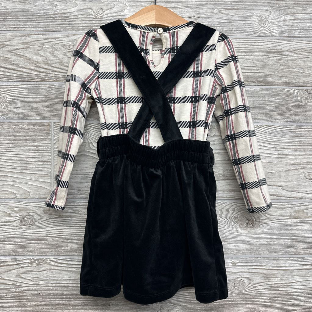 Velour Jumper & LS Plaid Shirt 4T