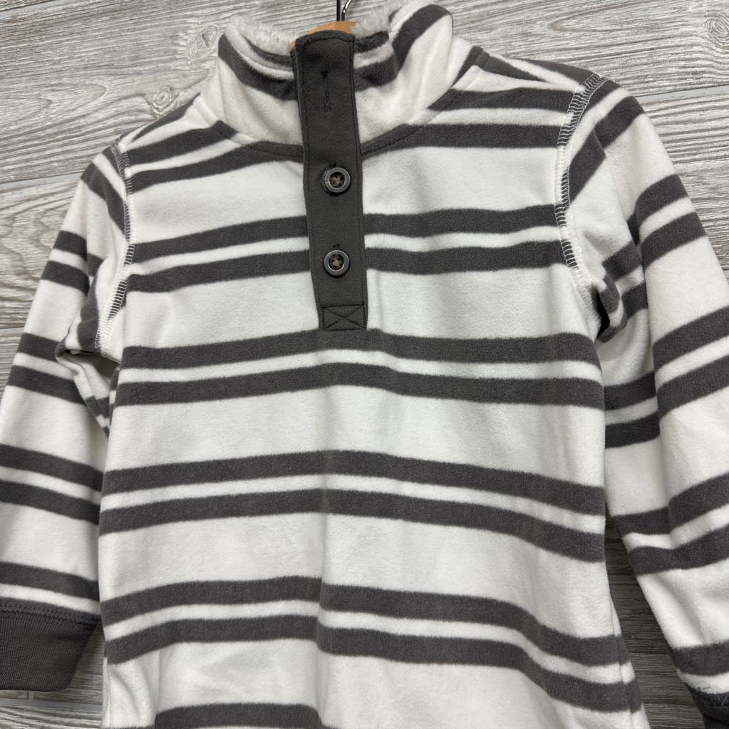 Fleece Henley Pullover Stripes & Joggers 2T