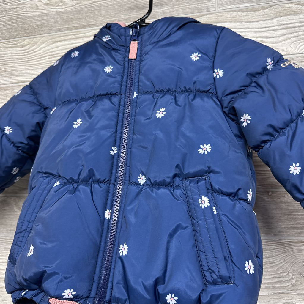 Puffer Coat Flowers 3t