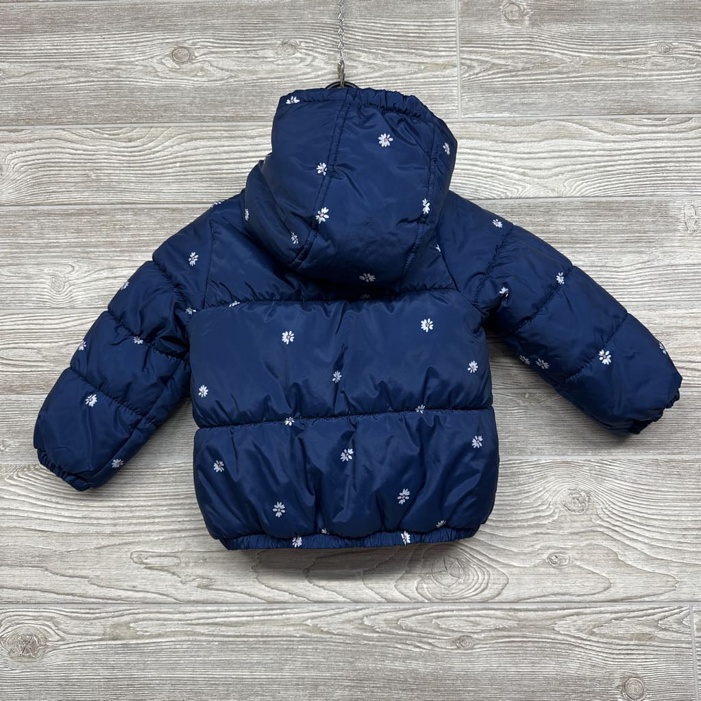 Puffer Coat Flowers 3t
