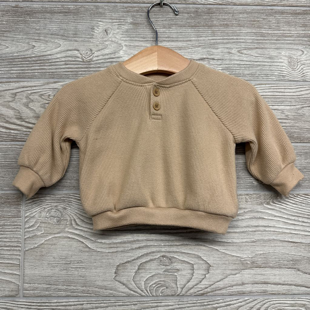 Waffle Knit Henley Shirt 0-3M