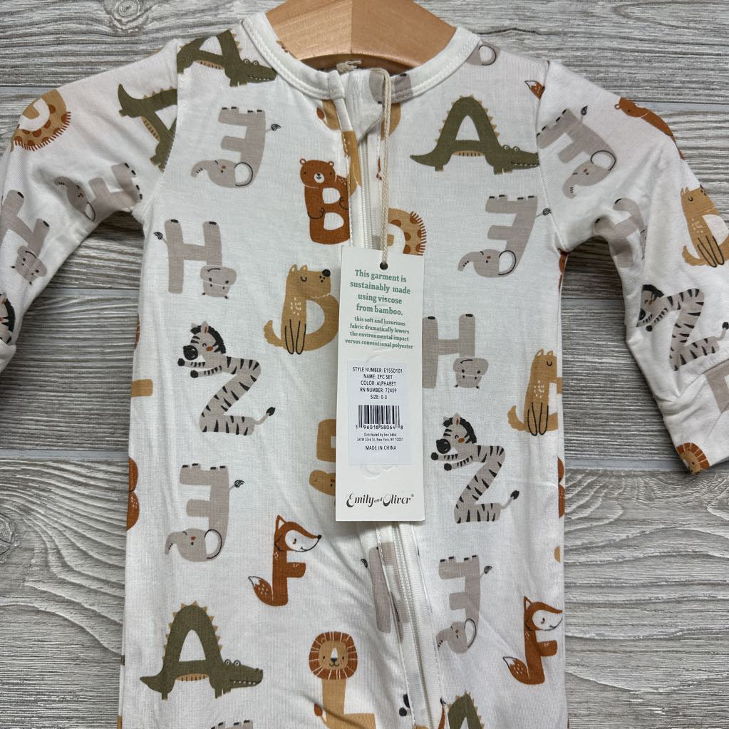 NEW Viscose Sleeper Alphabet 0-3M