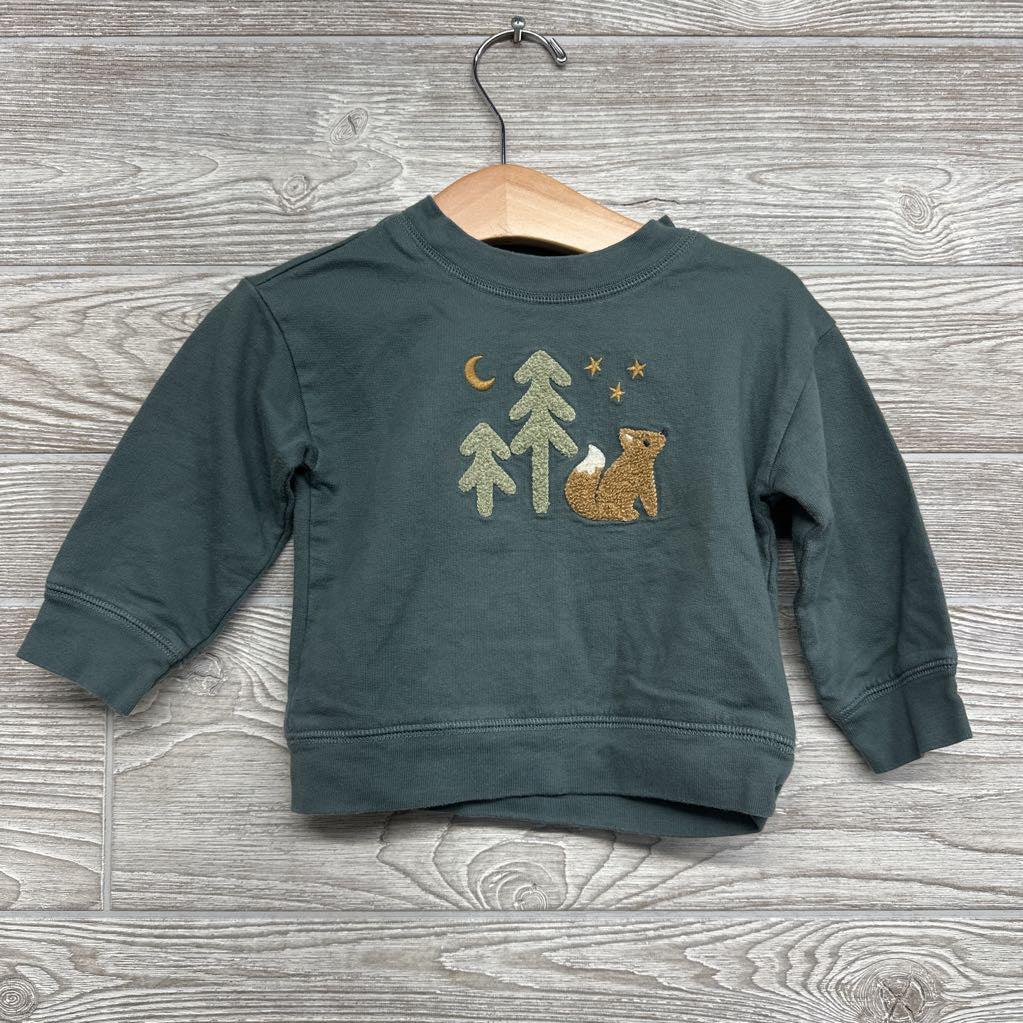 French Terry Sweatshirt Fox & Trees 12M
