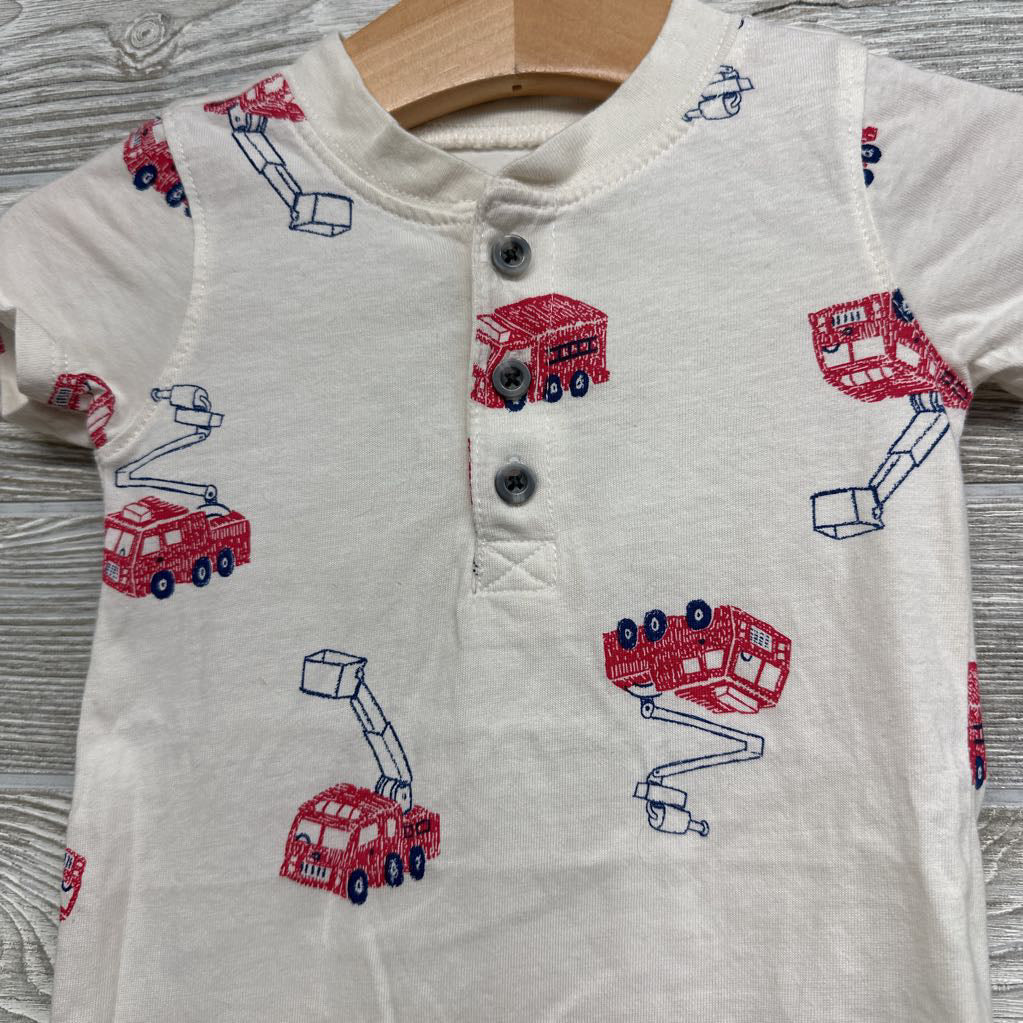 Henley Bodysuit Fire Trucks 9M