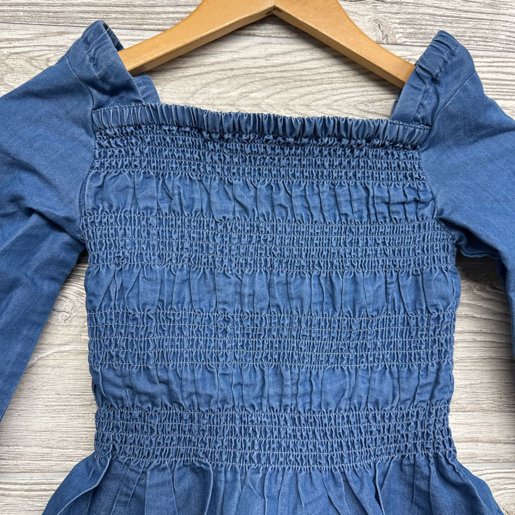 Chambray Smocked LS Shirt 6-6x
