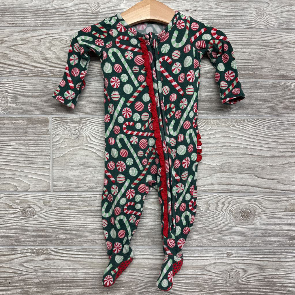 Bamboo Sleeper Ruffles Candy Canes* 0-3M