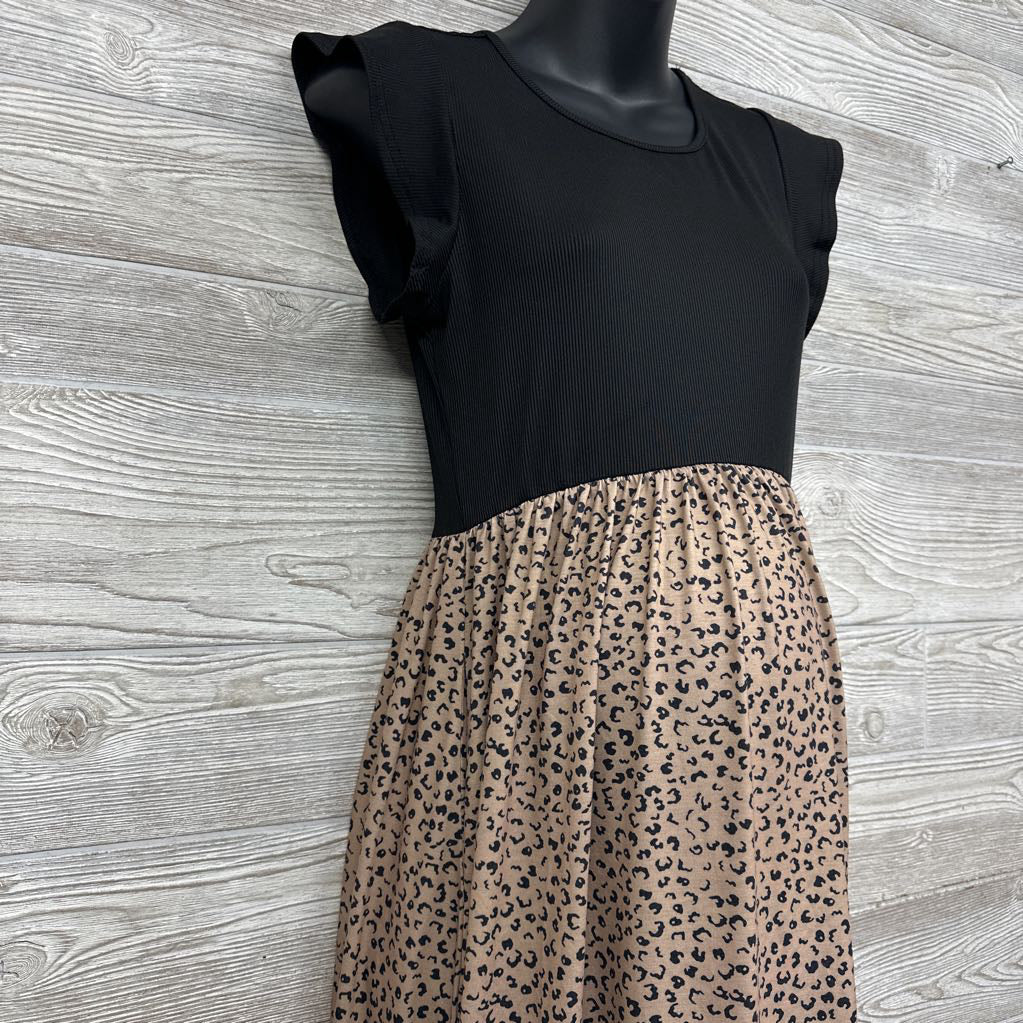 Ribbed Dress Animal Print Medium