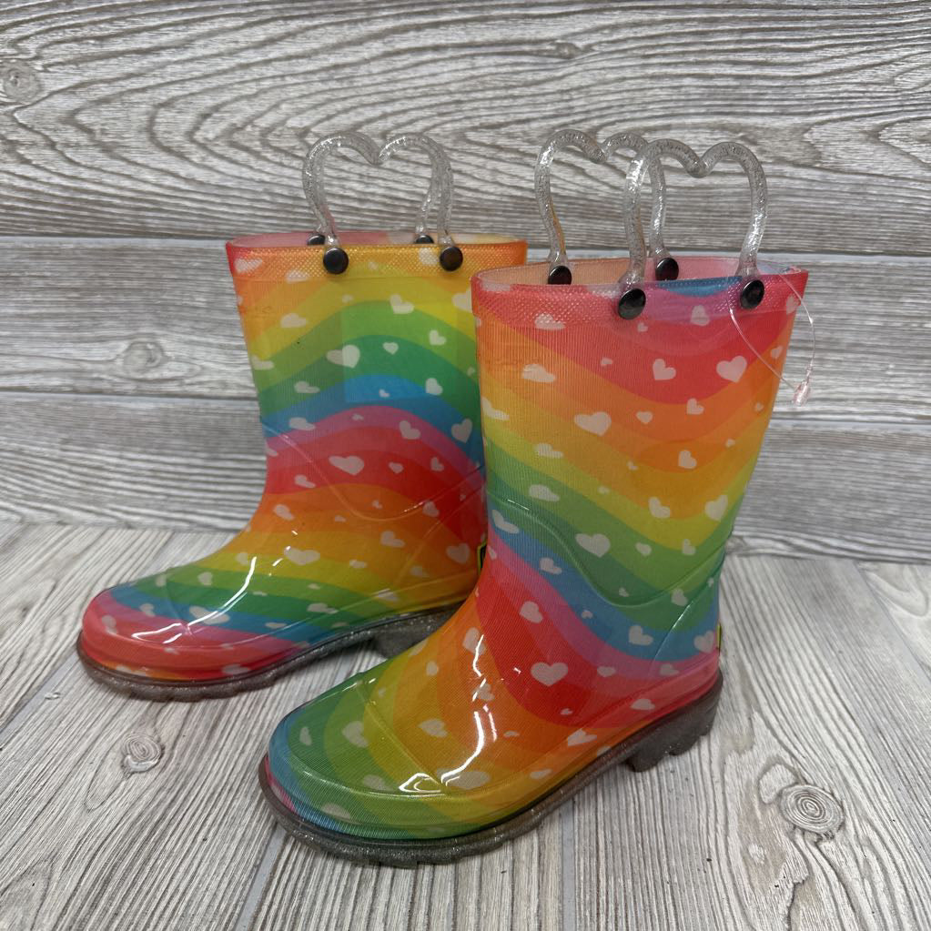 Light Up Rain Boots Hearts 10c