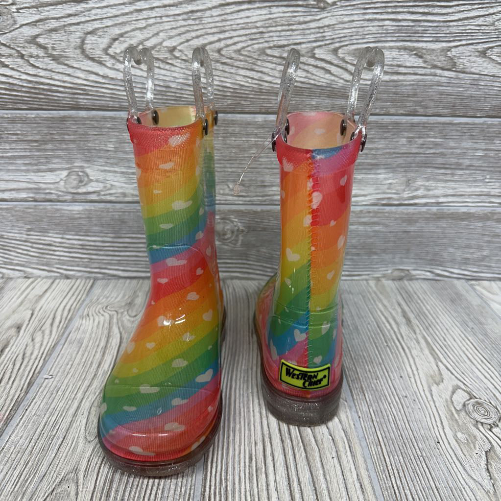Light Up Rain Boots Hearts 10c