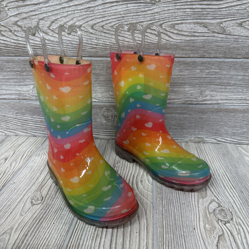 Light Up Rain Boots Hearts 10c