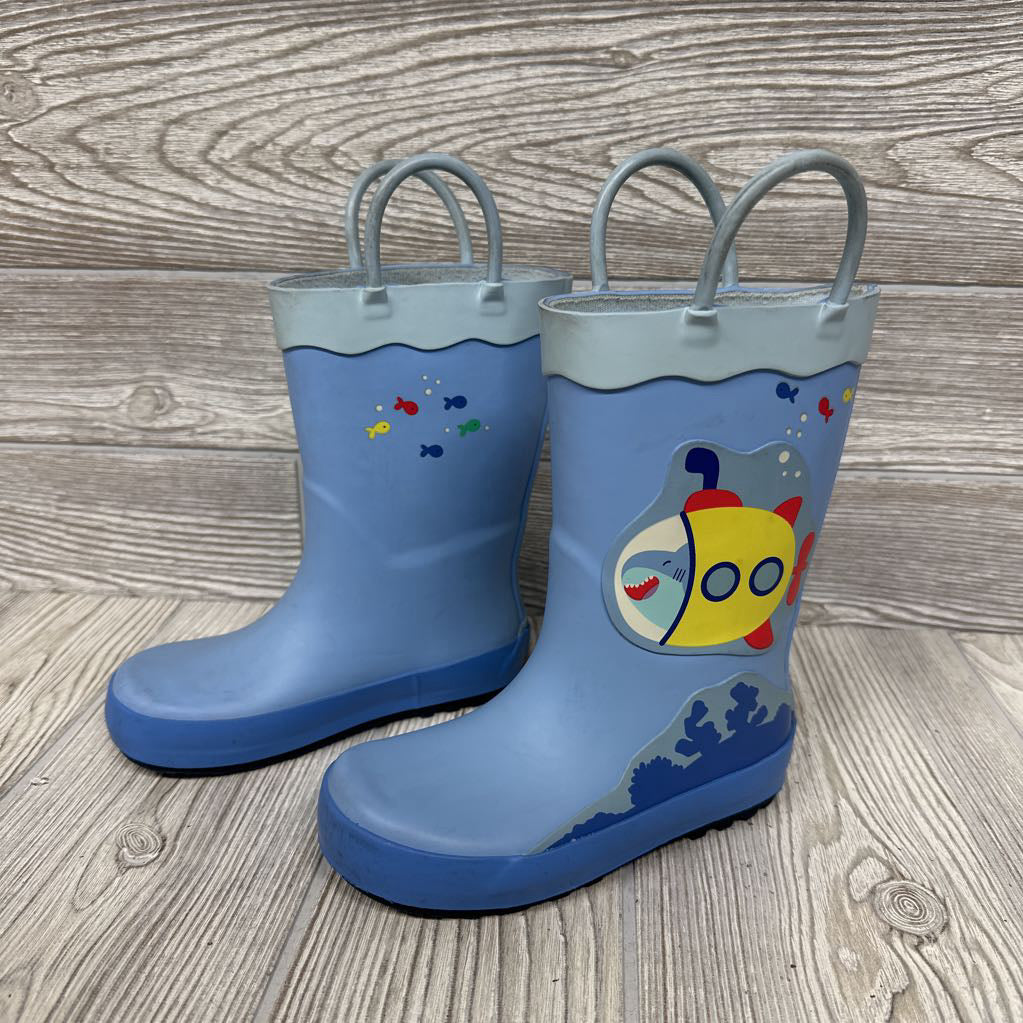 Rain Boots Shark Submarine 8c