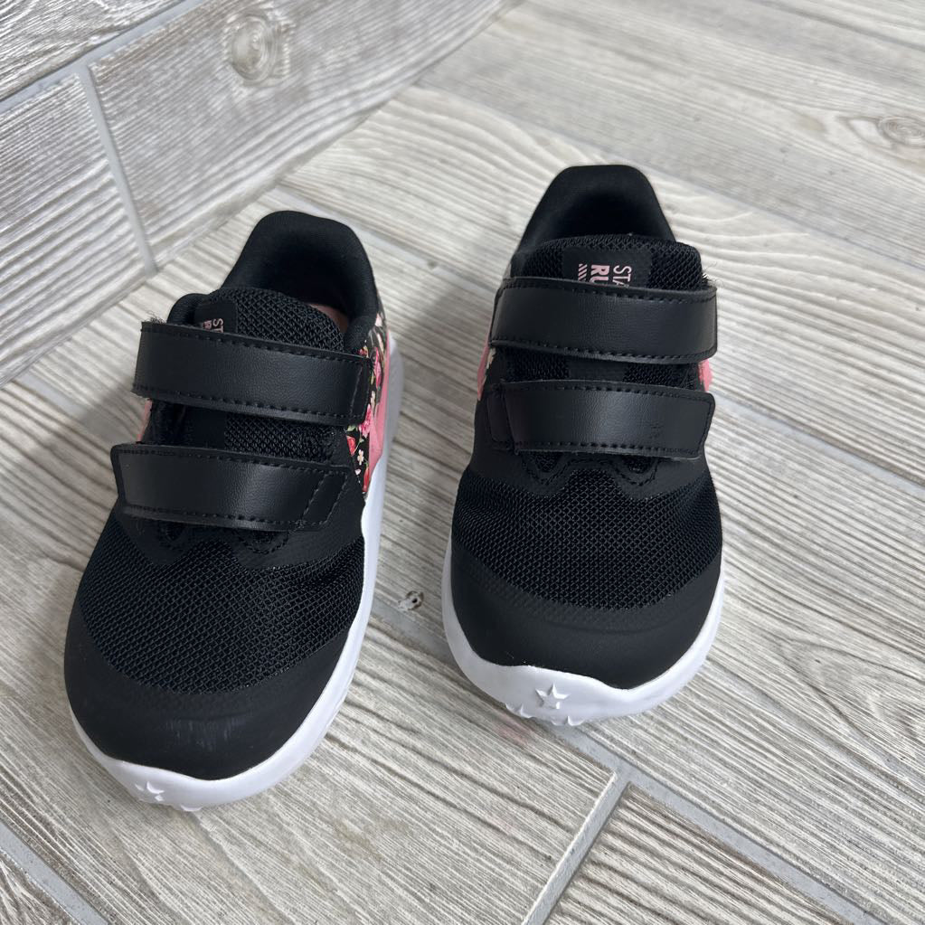 Star Runner Velcro Shoes Flowers 7c