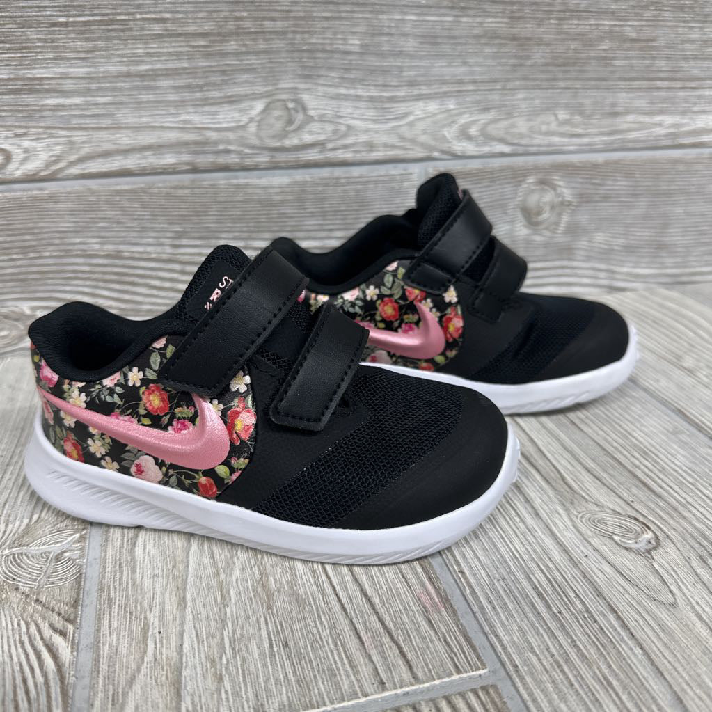 Star Runner Velcro Shoes Flowers 7c
