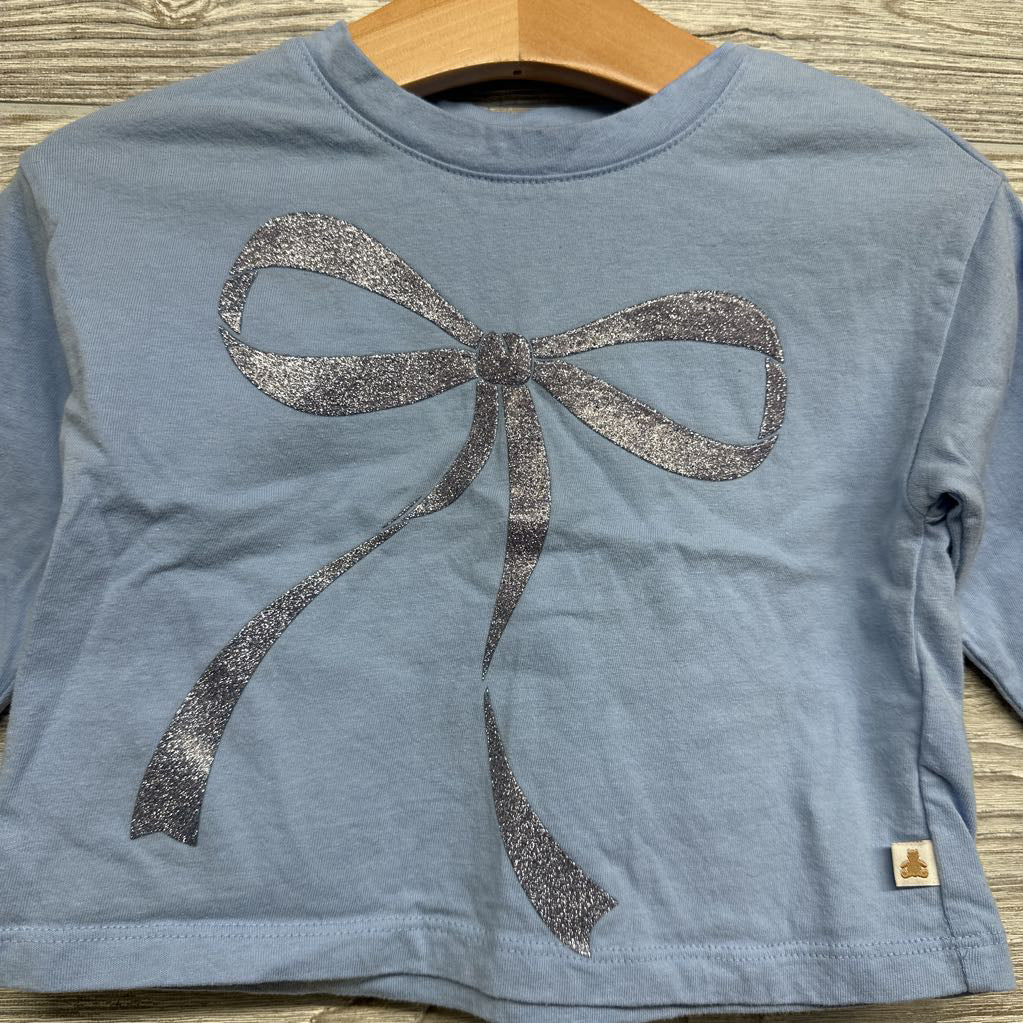 LS Shirt Glitter Bow 12-18M
