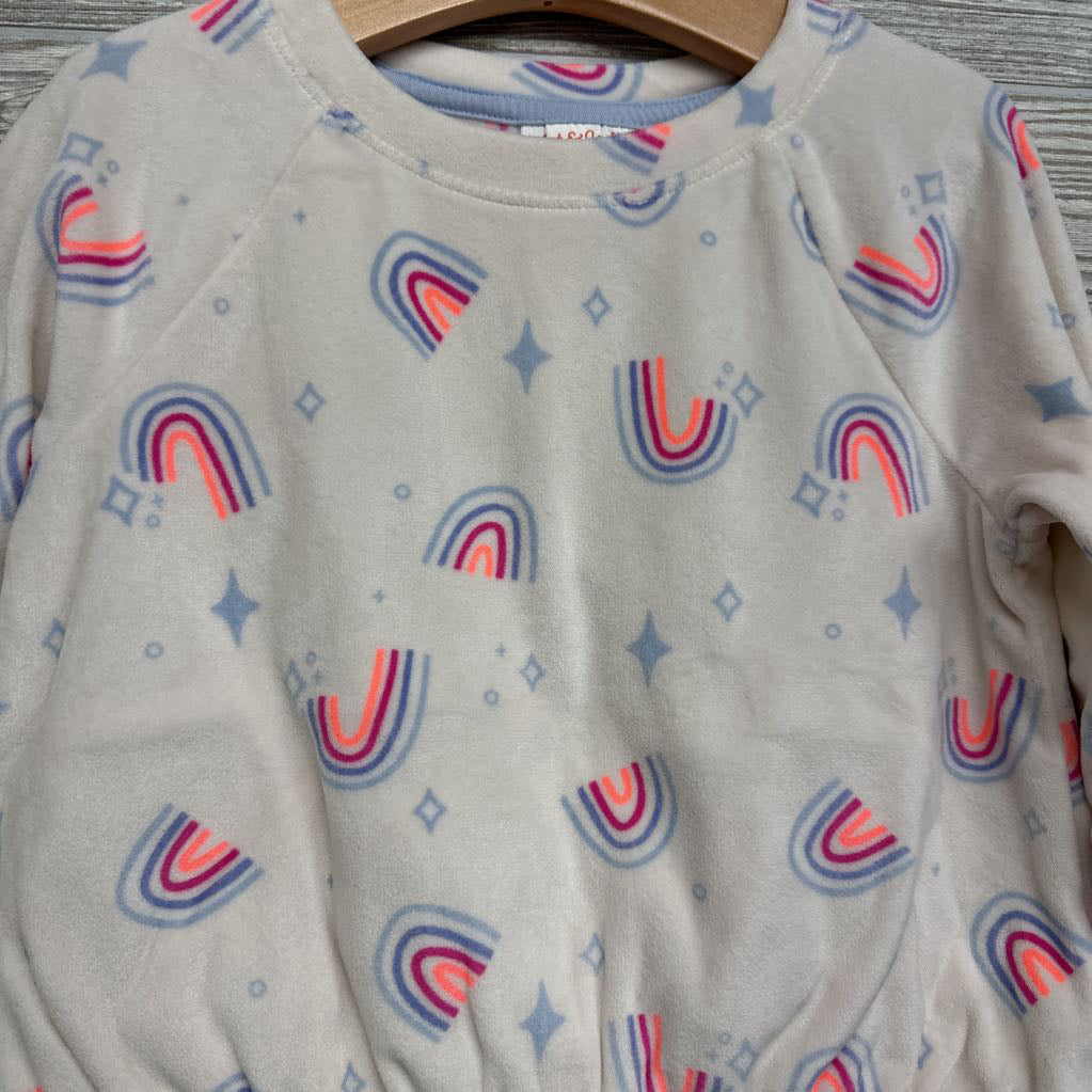 Plush Crewneck Rainbows 5t