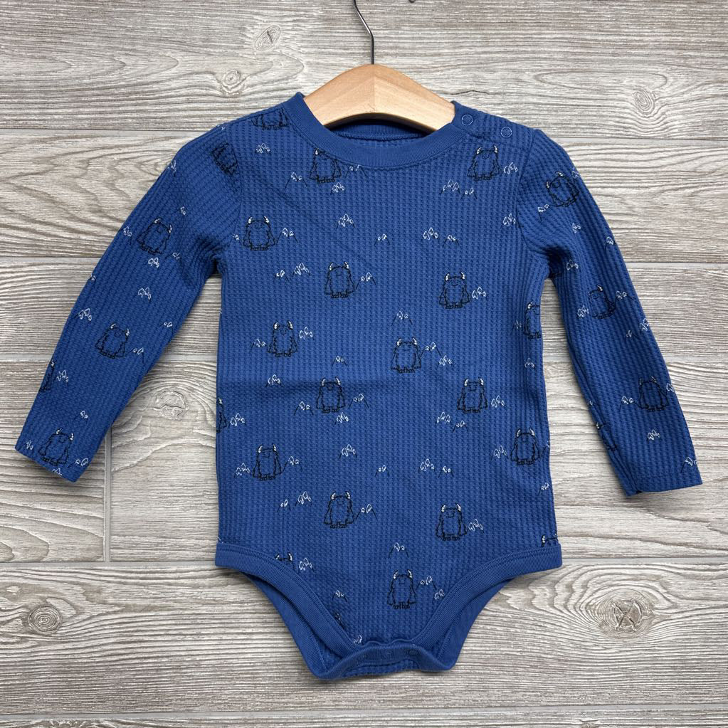 Waffle Knit LS Bodysuit Monsters 24M