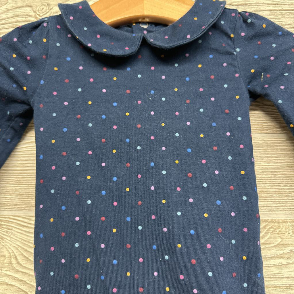 Bodysuit Scallop Neck Polka Dots 3-6M