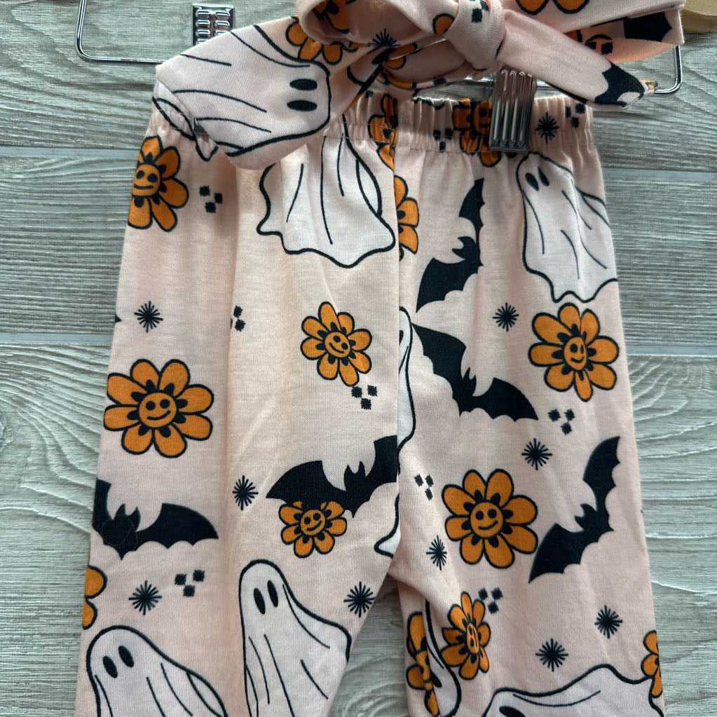 Flare Pants & Headwrap 3-6M