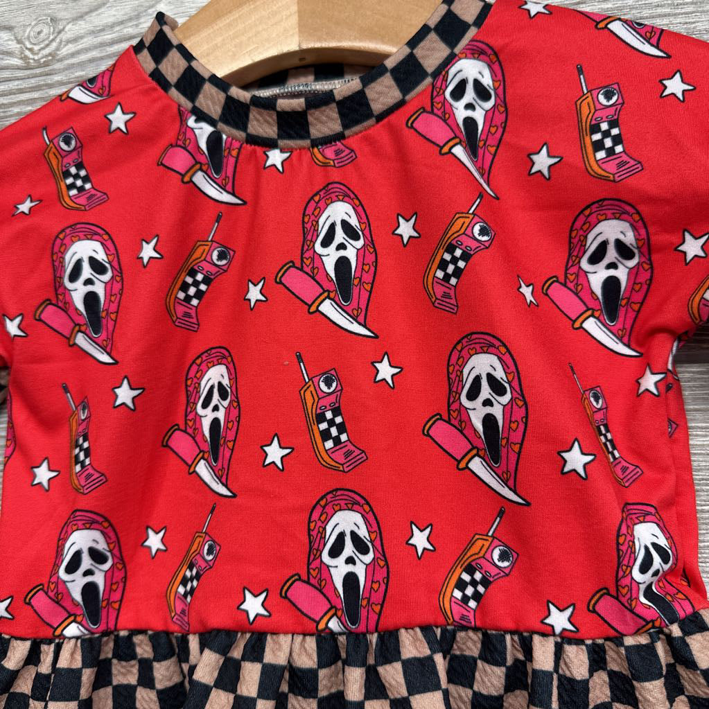 Handmade Peplum Shirt Scream 6-12M