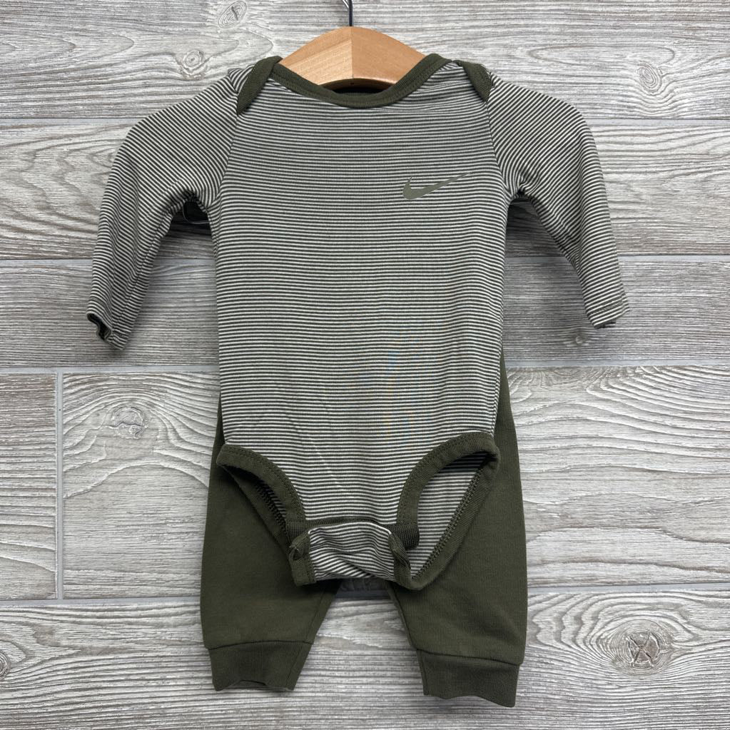 Striped Bamboo Bodysuit & French Terry Joggers 3M