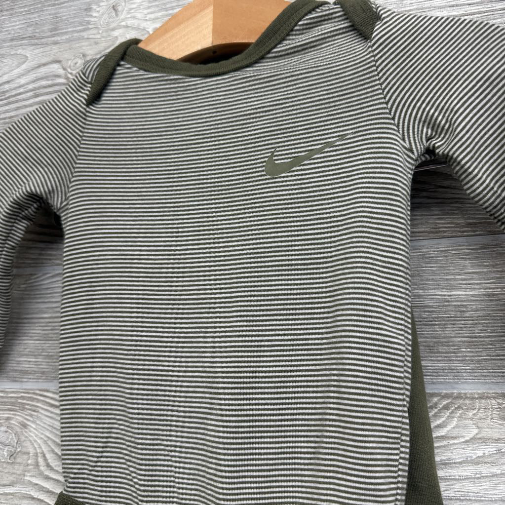 Striped Bamboo Bodysuit & French Terry Joggers 3M