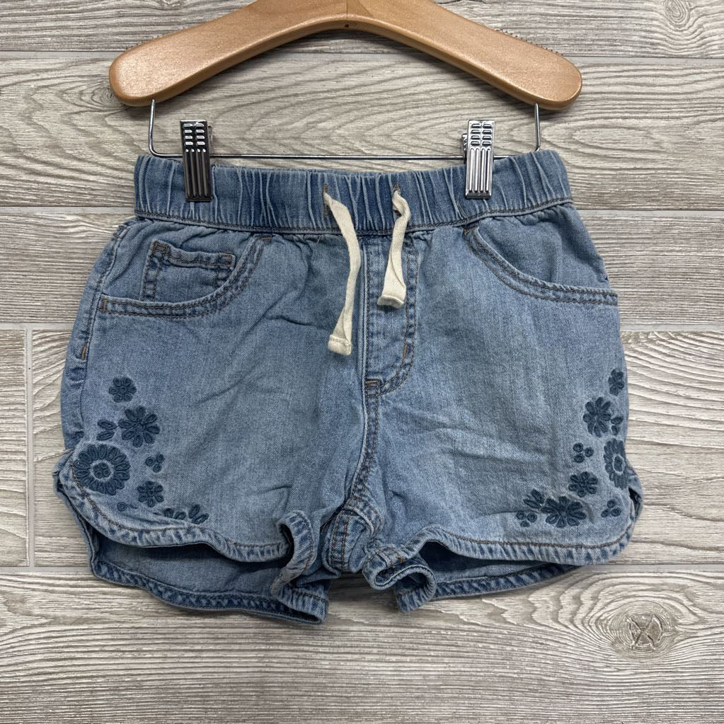 Denim Shorts Embroidered Flowers 8