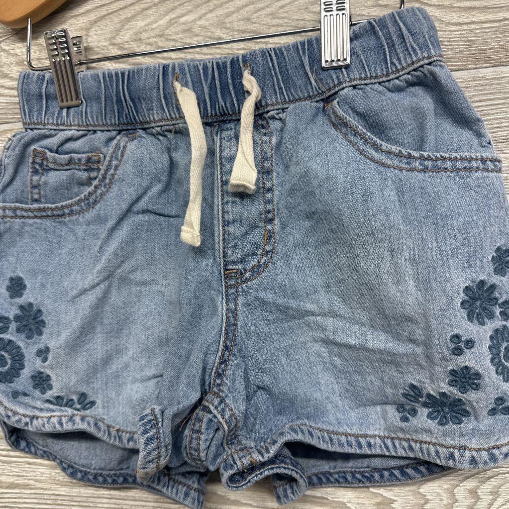 Denim Shorts Embroidered Flowers 8