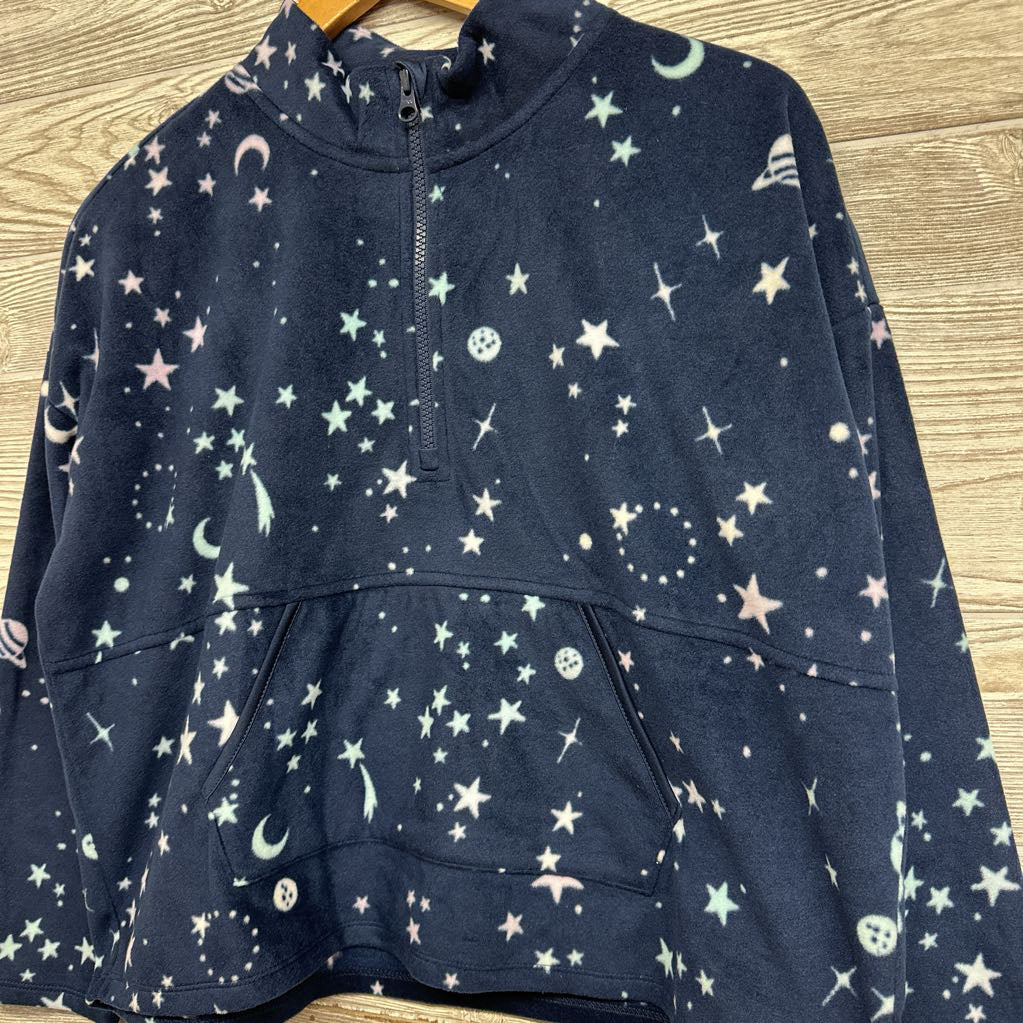 1/4 Zip Fleece Pullover Stars, Planets 14-16 Plus