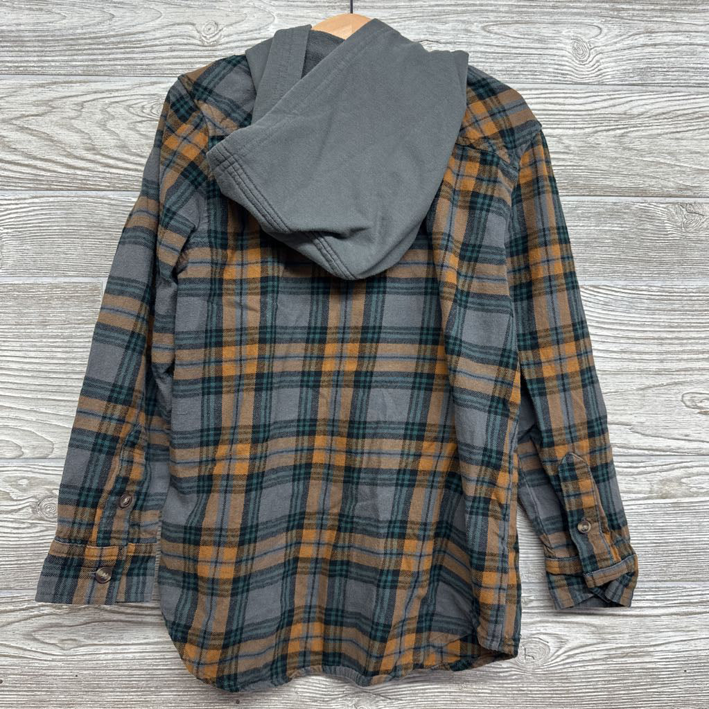Plaid Button Up Shirt W/ Hood 6-7