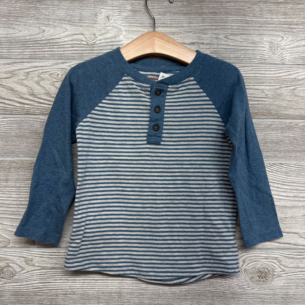 Henley Shirt Stripes 3t