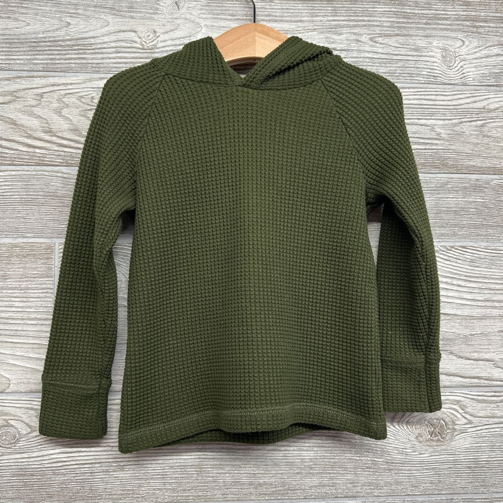 Waffle Knit Shirt W/ Hood 4t