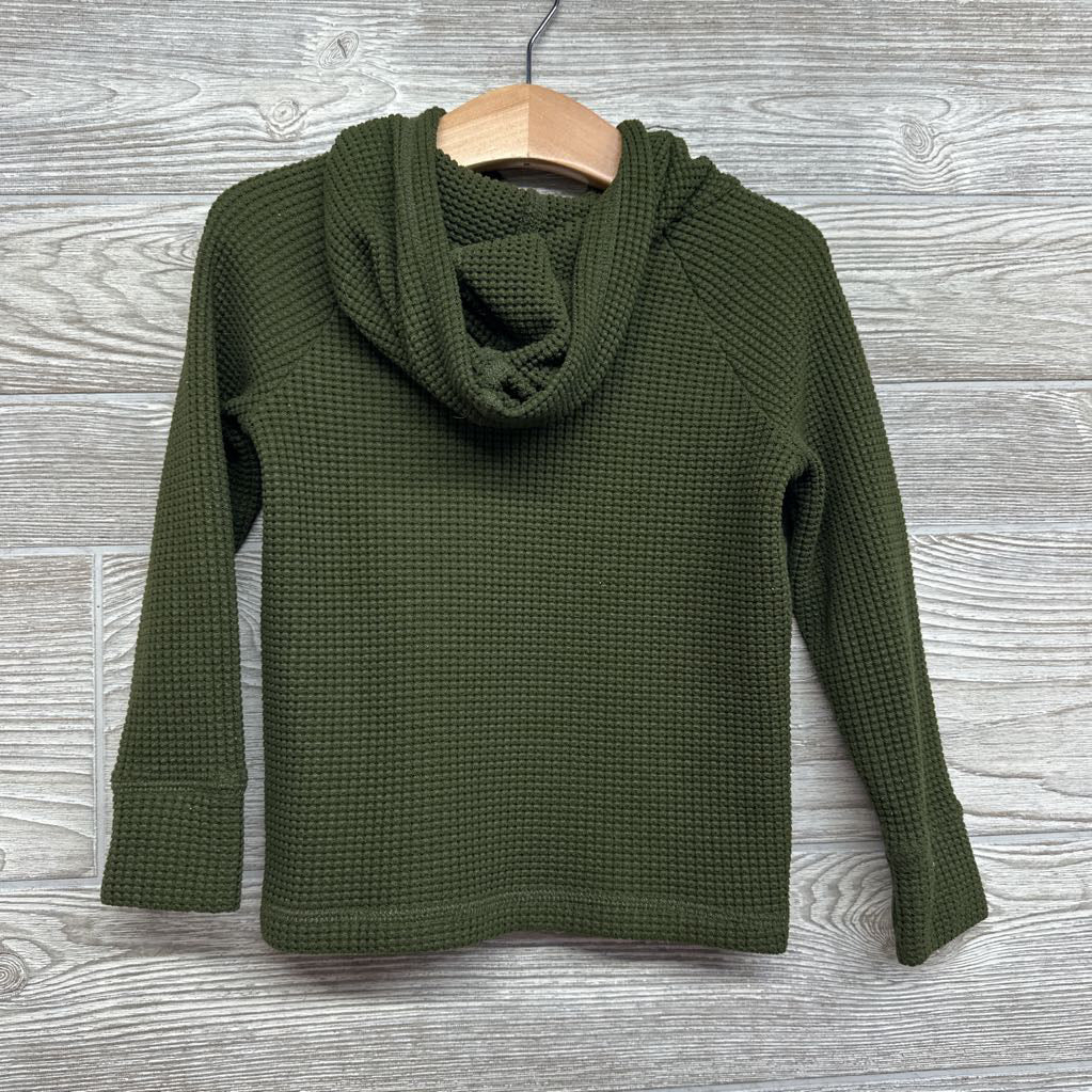 Waffle Knit Shirt W/ Hood 4t