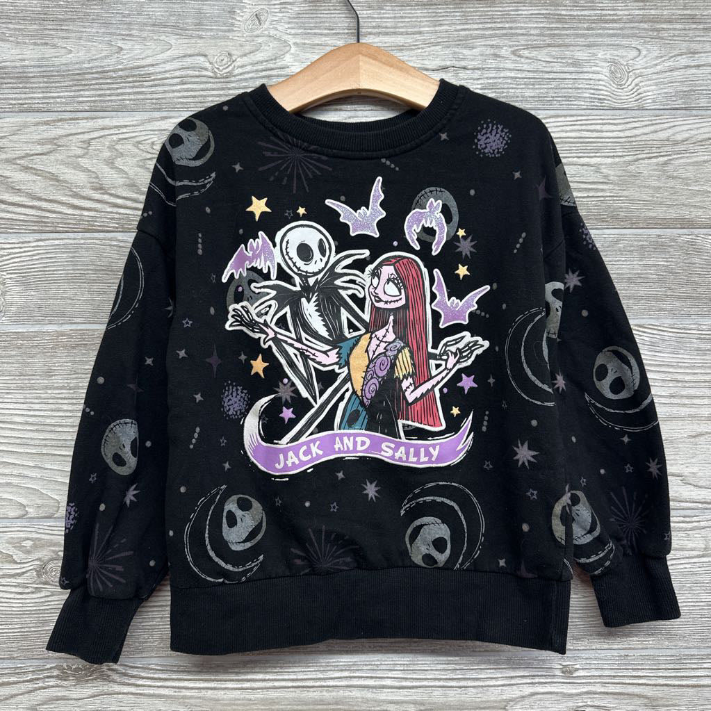 Crewneck Jack & Sally Glitter Bats 6-6x