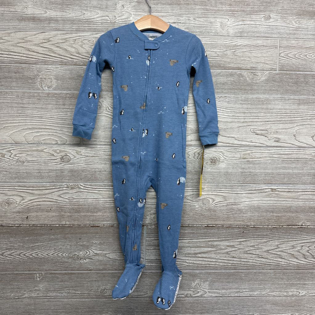 NEW Waffle Knit Sleeper Penguins 2t