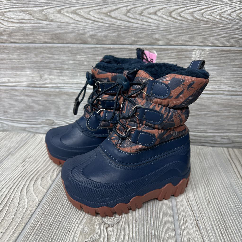 NEW Snow Boots Printed 7-8c