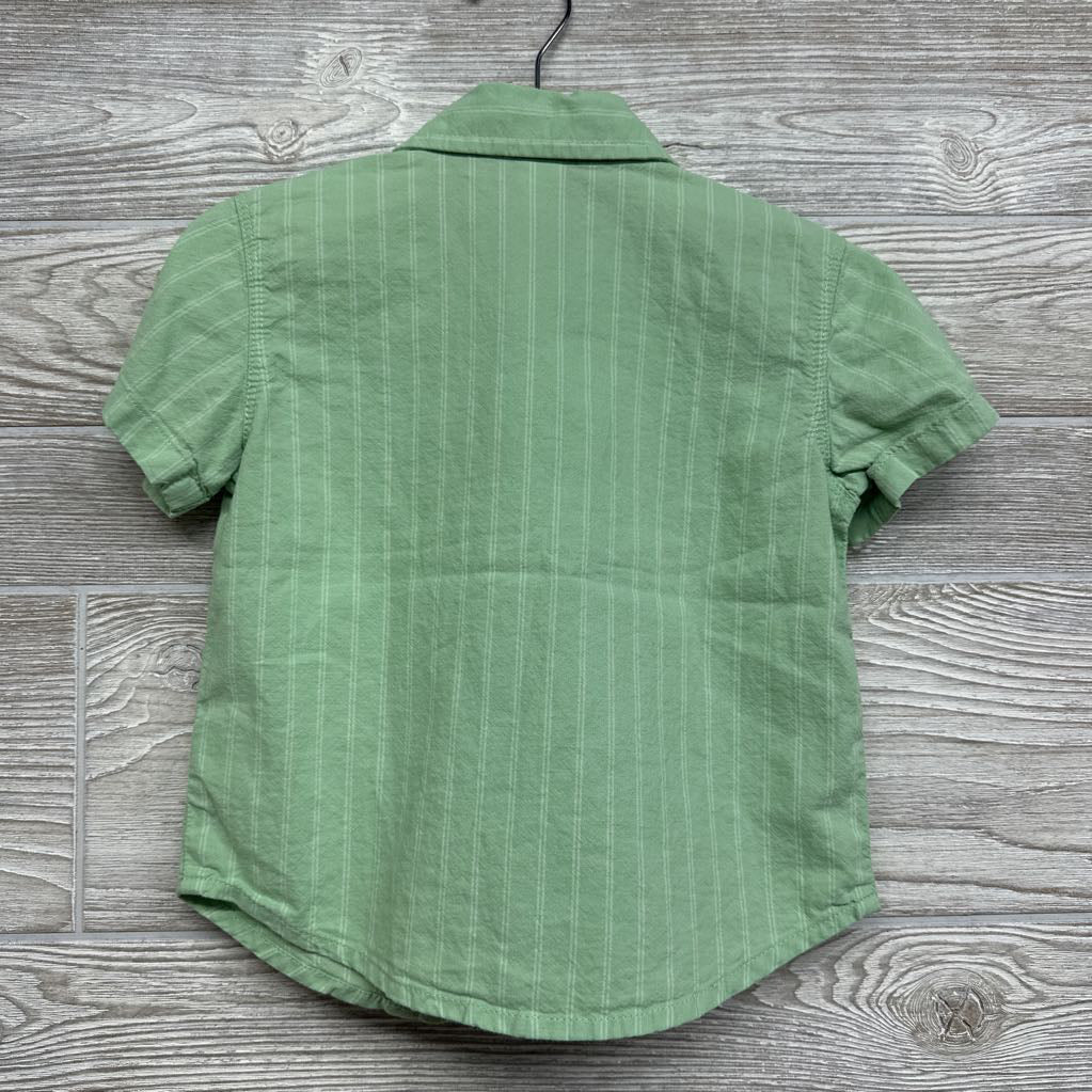Button Up SS Shirt Stripes 2t
