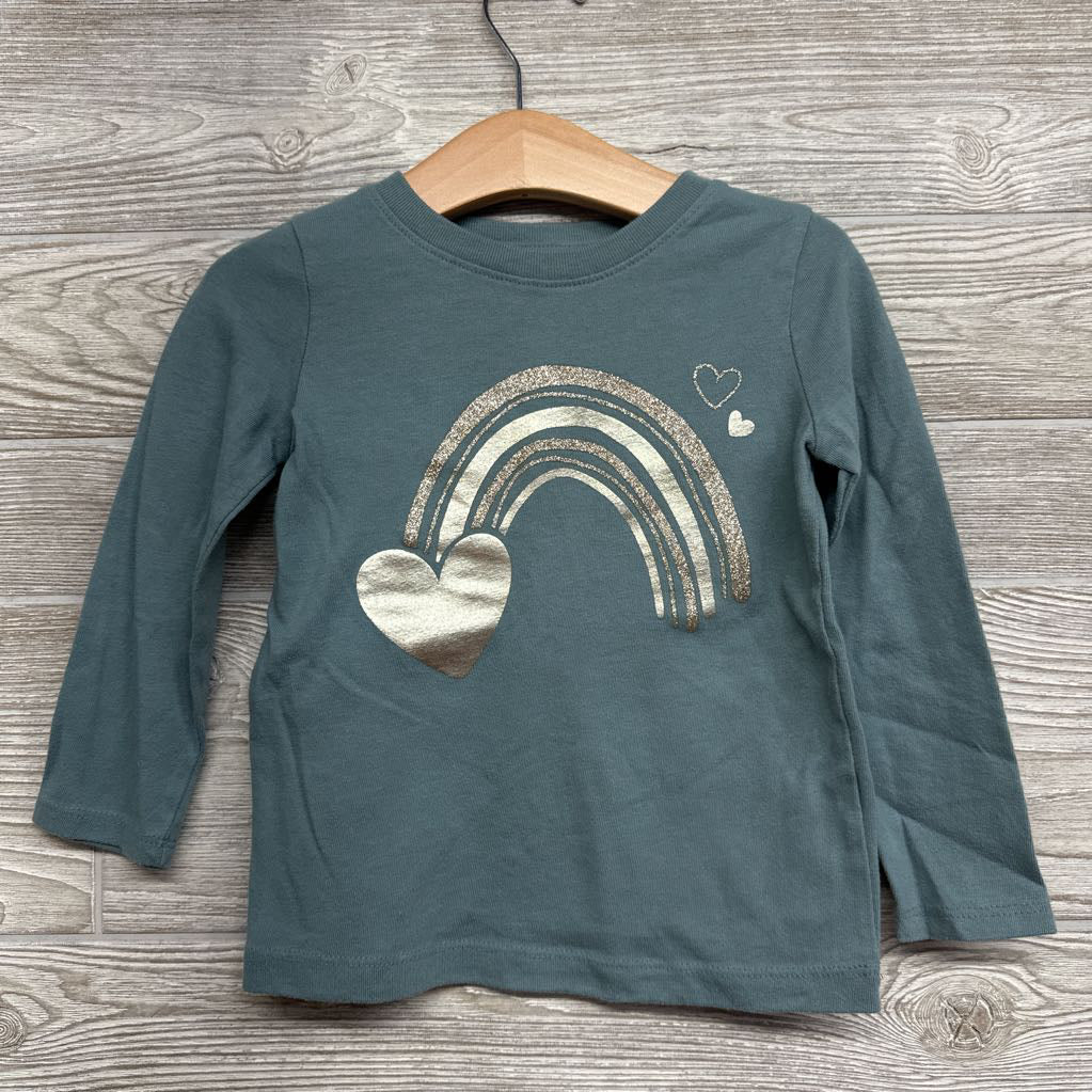 LS Shirt Rainbow & Heart 3t