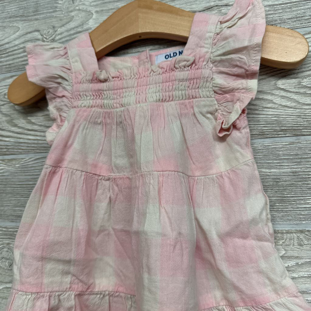 Flutter Sleeve Gingham Dress 3-6m