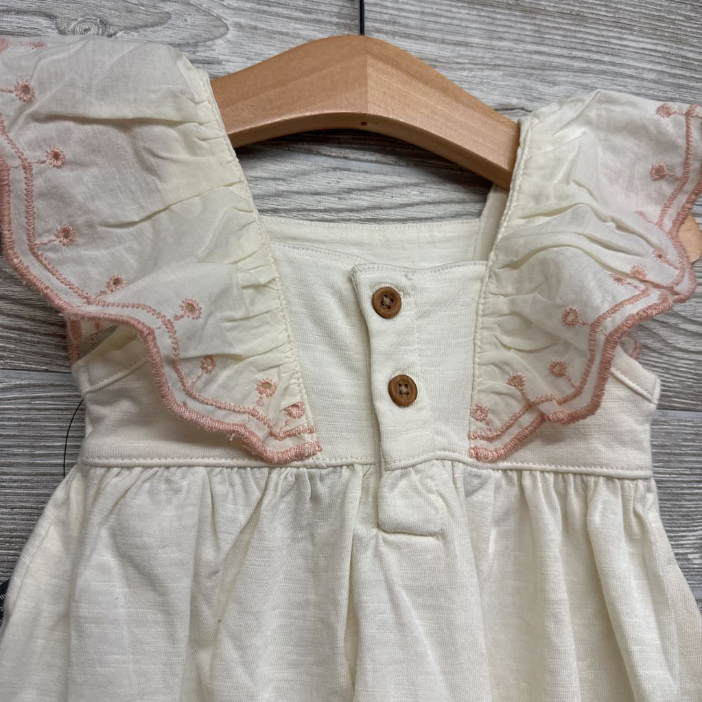NEW Flutter Eyelet Sleeve Dress 3-6M
